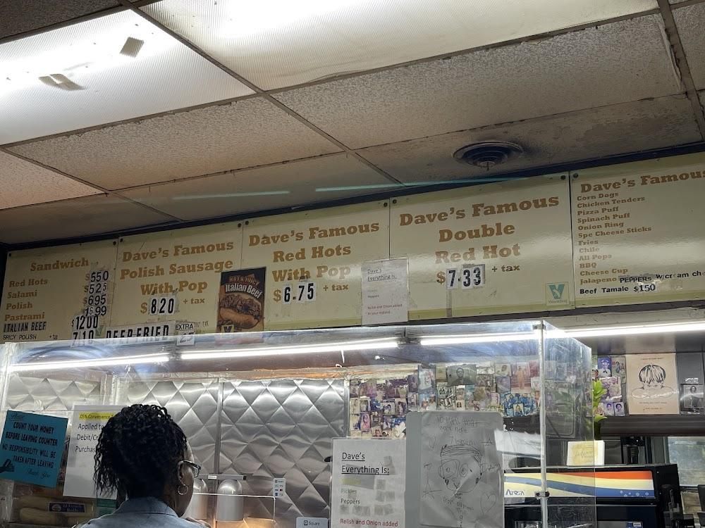 Dave's Red Hots Menu image 1